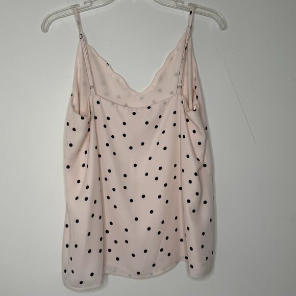 Socialite Blush Pink Polka Dot Camisole Tank Top Spaghetti Straps size Large NWT - Picture 4 of 11